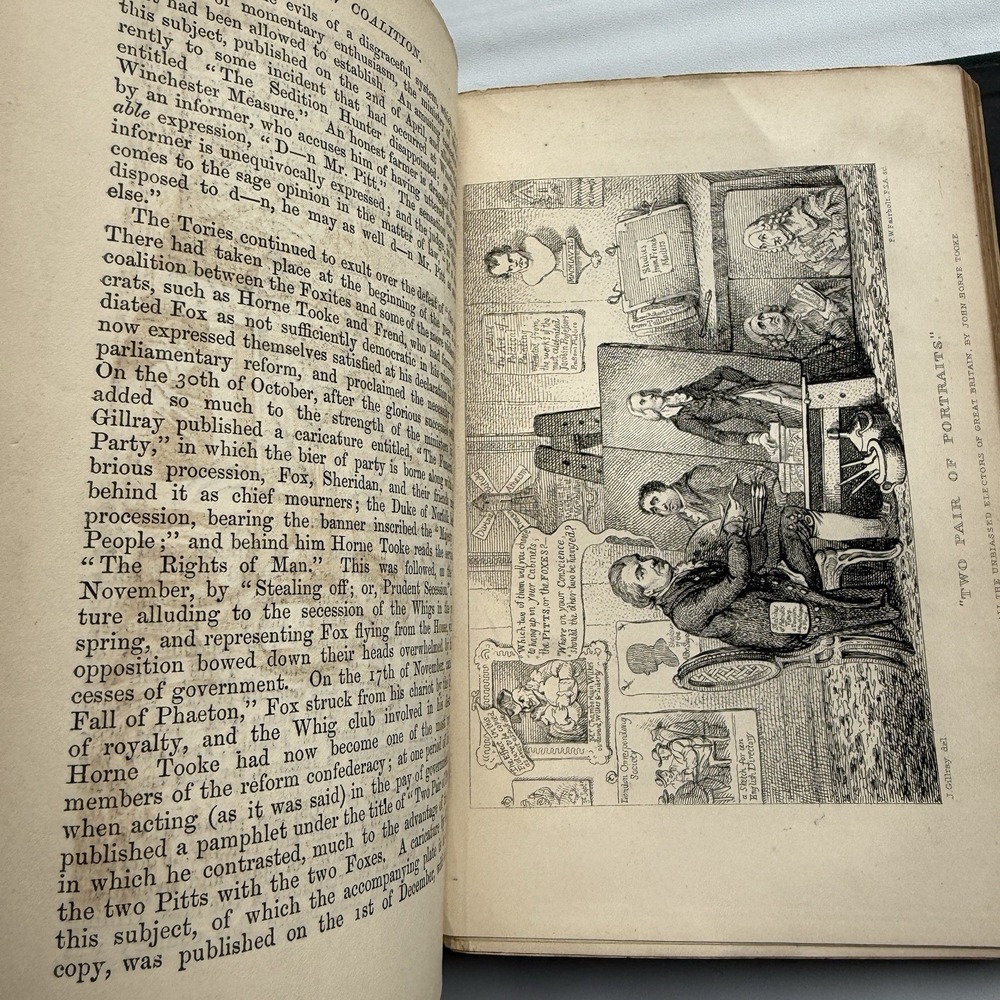 CARICATURE HISTORY OF THE GEORGES - THOMAS WRIGHT - illustrated Antique HB 1876 - Picture 11 of 14